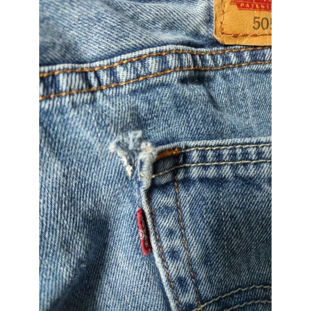 Levi's 505 Regular Fit Jeans Men's W34 L30 Blue Medium Wash Straight Leg